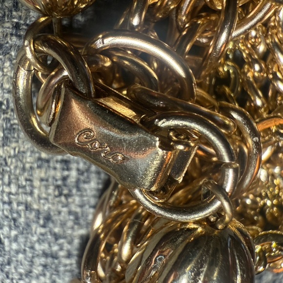 Coro vintage multi strand‎ Gold Chain Bracelet with Tassel unique art to wear - Picture 7 of 11